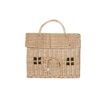Rattan Casa Clutch - Straw - Olli Ella